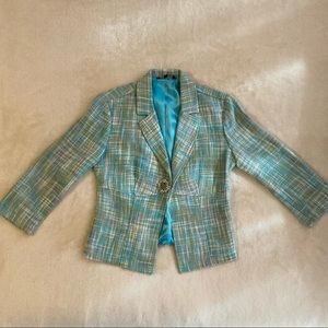 Zinc Blazer in Turquoise and Green